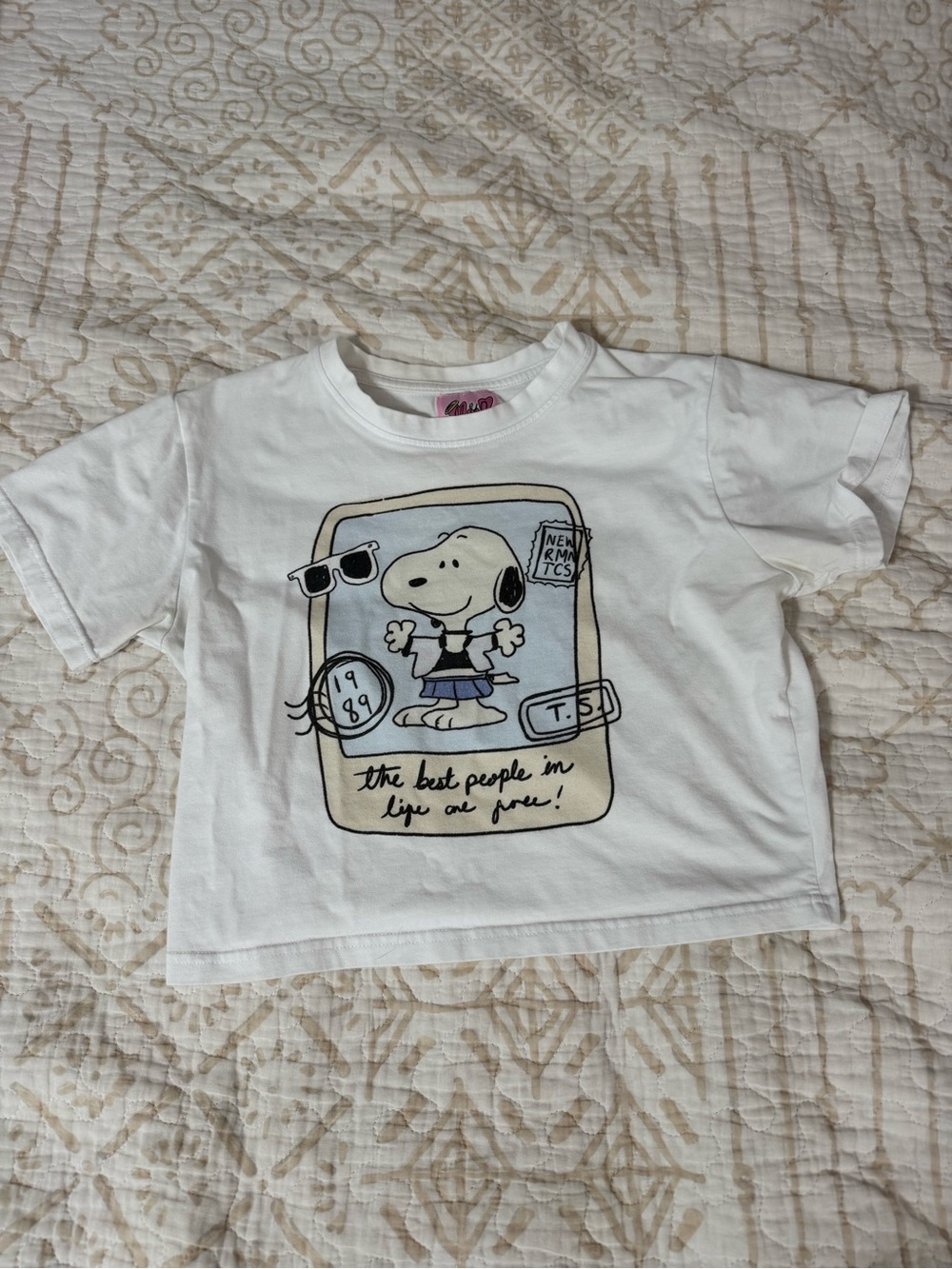 snoopy “new romantics” taylor swift baby tee